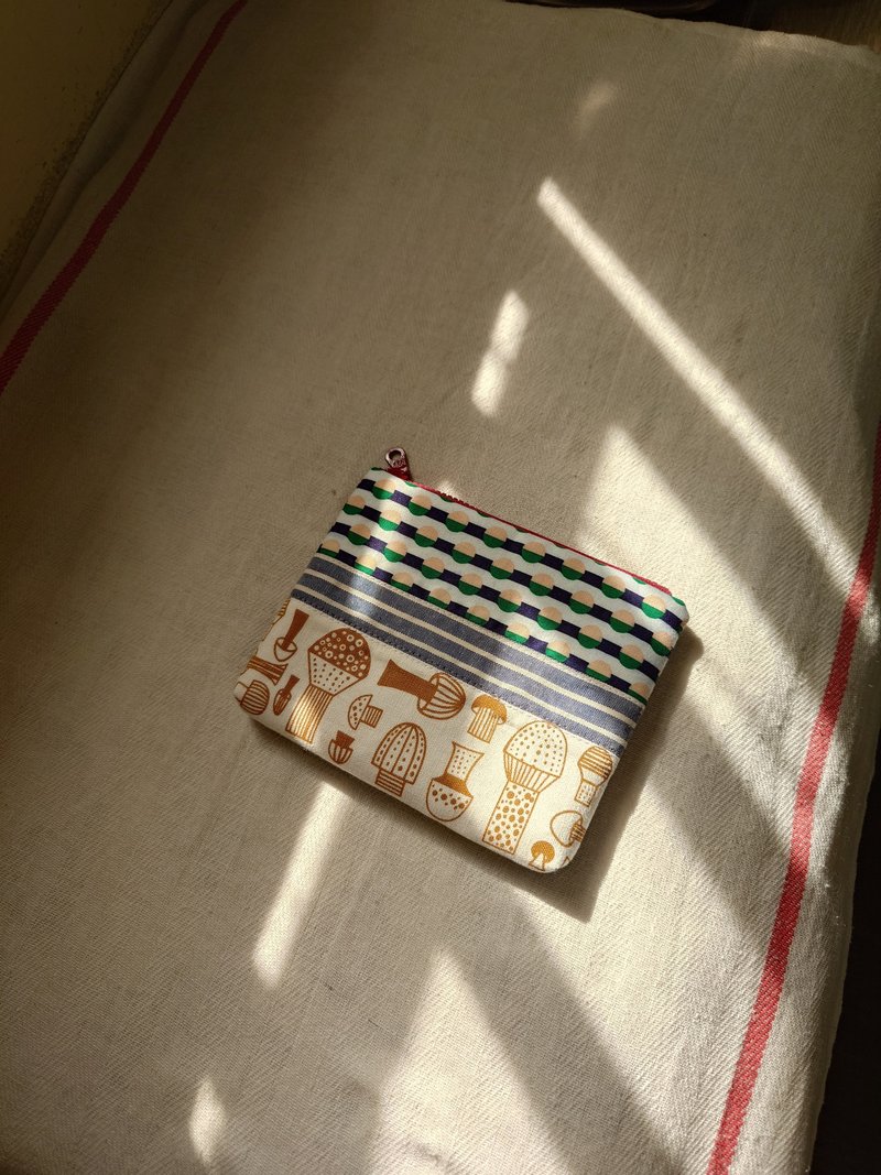 拼接收納零錢包 - 零錢包/小錢包 - 棉．麻 