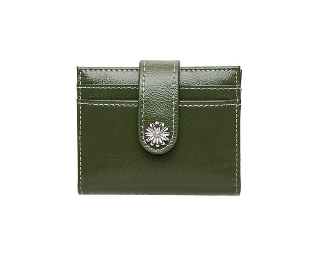 ★lemasque★ Daisy Photo Slot Wallet Bill Card Wallet Khaki Daisy Photo Slot Half Wallet Bill Card Wallet khaki - Shop