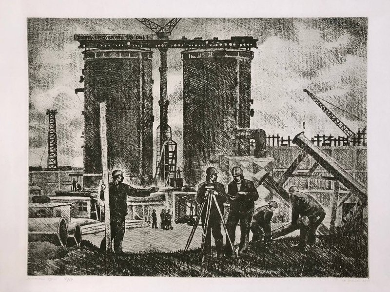Etching, Liteiniy will be, Socialist Realism, Wall Art - 壁貼/牆壁裝飾 - 紙 