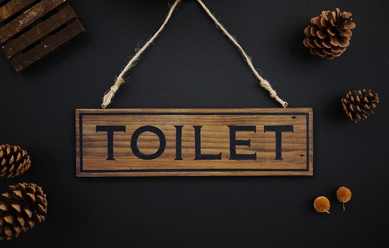 Toilet Sign | Restroom Decor | Hand Painted Wooden Sign | Rustic Wood Sign