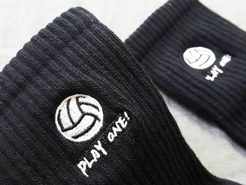 Cotton & Hemp Socks Black - PLAY ONE! Volleyball socks