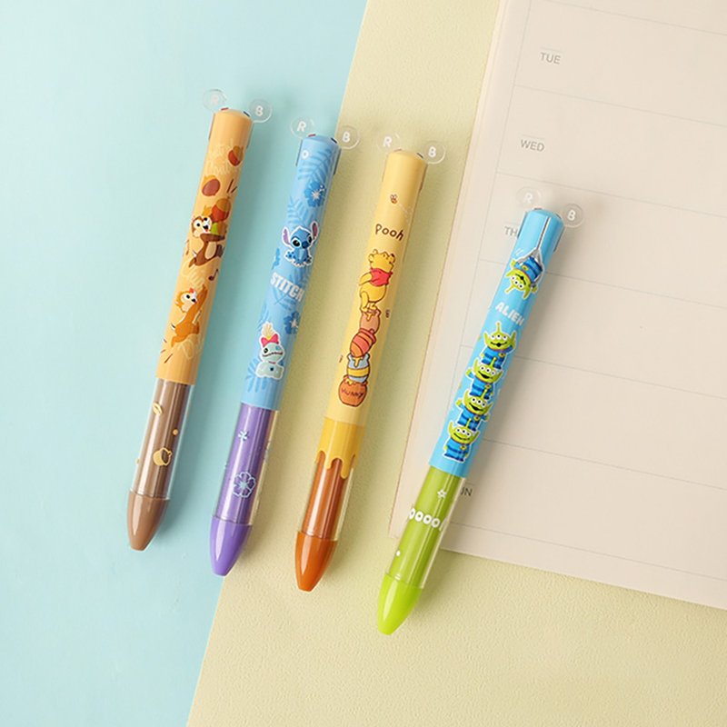 Disney two-color ballpoint pen-Disney genuine Winnie the Pooh three-eyed weirdo Titi Stitch - Ballpoint & Gel Pens - Plastic Multicolor