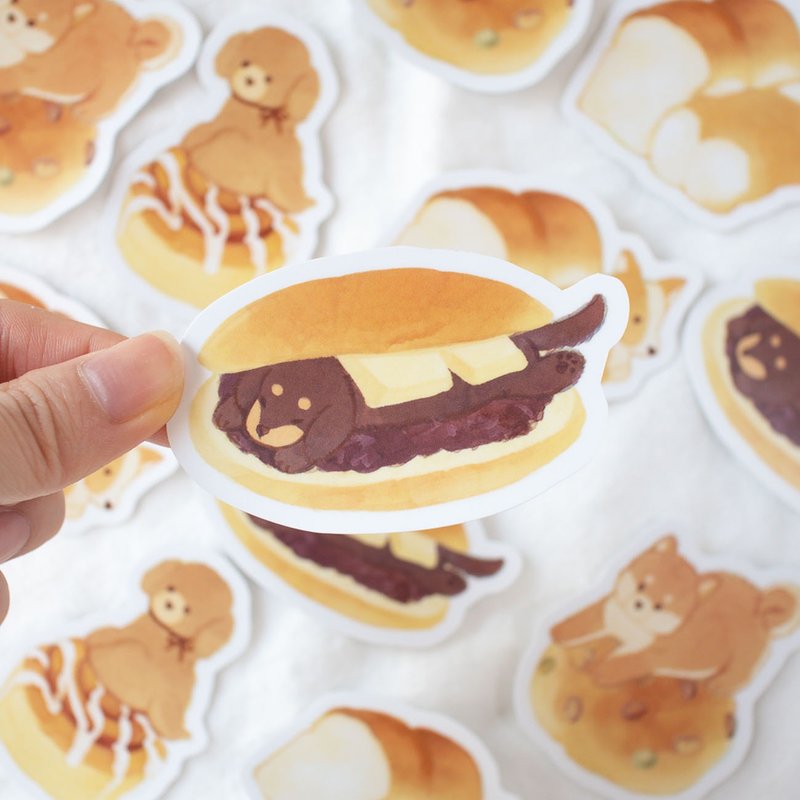 Puppy Japnase Bread stickers - สติกเกอร์ - วัสดุกันนำ้ 