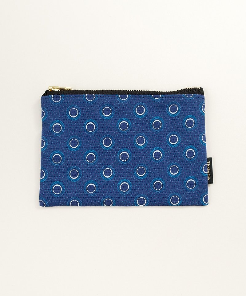 AFRICAN SHWESHWE MINI POUCH - Toiletry Bags & Pouches - Cotton & Hemp Blue