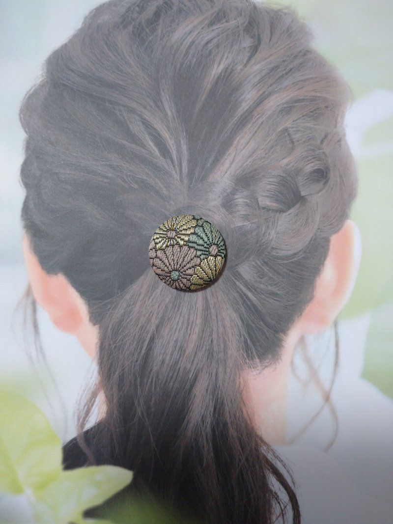 吉祥【菊】ヘアゴム　髪飾り　日本製　ハンドメイド - 髮夾/髮圈 - 其他材質 多色