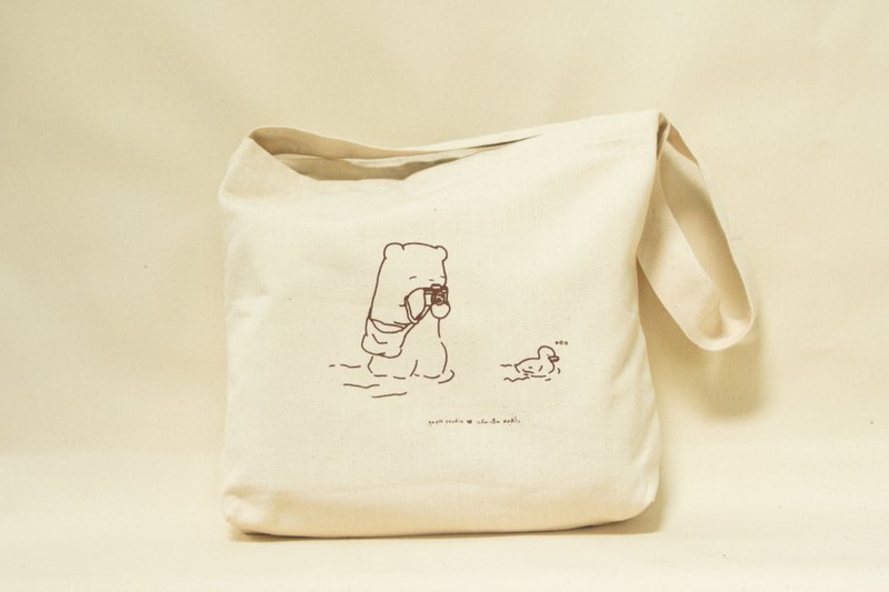 Lamud's Crossbody Bag - 側背包/斜背包 - 棉．麻 白色