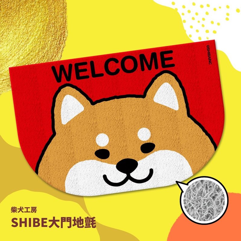 SHIBAINC 柴犬工房 易洗 WELCOME 門口地氈 - 擺飾/家飾品 - 聚酯纖維 紅色