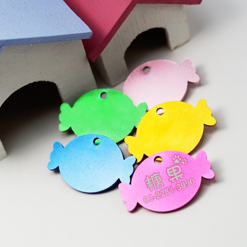 【Fulgor Jewel】富狗名牌 客製寵物吊牌 狗牌 貓牌 免費單面刻字 - 項圈/牽繩 - 鋁合金 