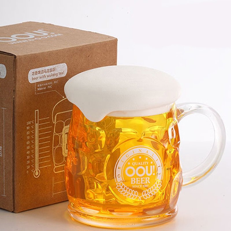 OOU! Creative Life~Beer Mug Series (Weight Mug) Tsingtao Beer - แก้วมัค/แก้วกาแฟ - วัสดุอื่นๆ สีเหลือง
