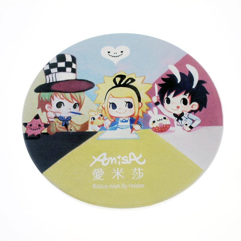[Xinmeng Coaster] Ai Misha Q version ceramic absorbent coaster - Coasters - Pottery Multicolor