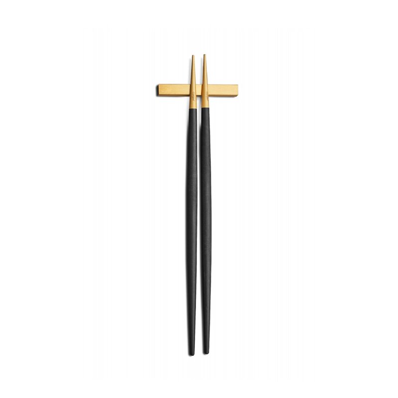 葡萄牙 Cutipol  GOA 黑金22CM 筷子組 - 刀叉/湯匙/餐具組 - 不鏽鋼 黑色