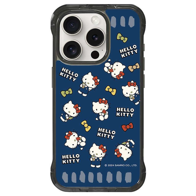 HelloKitty 疊疊樂懶人支架磁吸透黑 iPhone 16 15 Pro Max - 手機殼/手機套 - 其他材質 透明