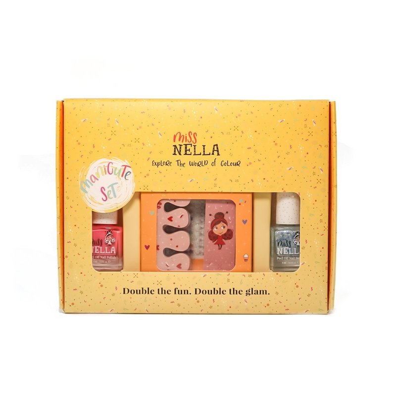 British [Miss NELLA] Children's Water-based Makeup Kaleidoscope Series 3-in-1 Set-Dream Galaxy - ยาทาเล็บ - วัสดุอื่นๆ หลากหลายสี