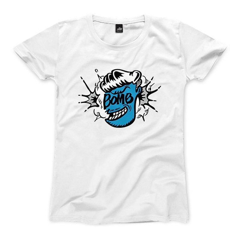 Mr.BOMB  - ホワイト - 女性版Tシャツ - Tシャツ - コットン・麻 ホワイト