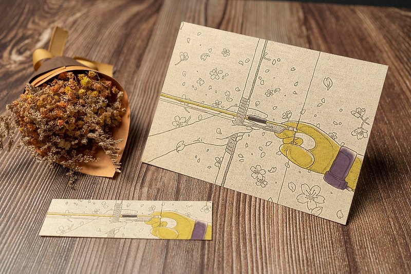 Sakura Beyond the String-Postcard Bookmark Set - การ์ด/โปสการ์ด - กระดาษ 