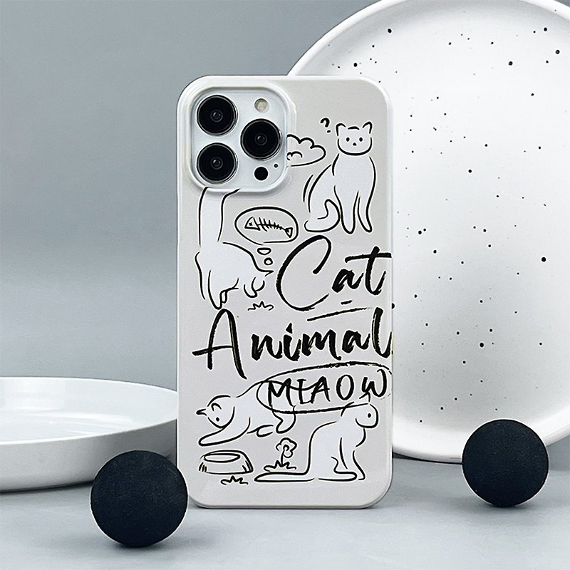 Little White Cat iPhone Film Case - Phone Cases - Other Materials 