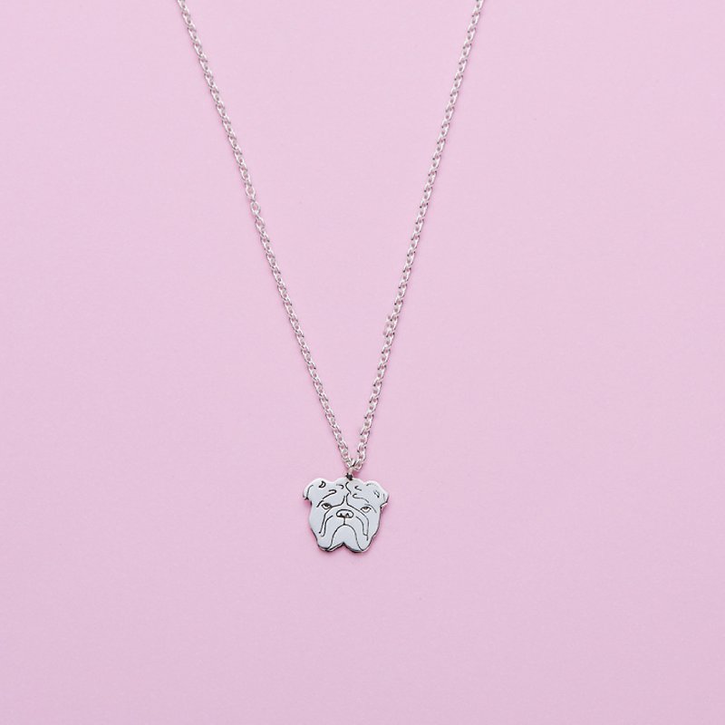 Necklace English Bulldog - Necklaces - Sterling Silver 