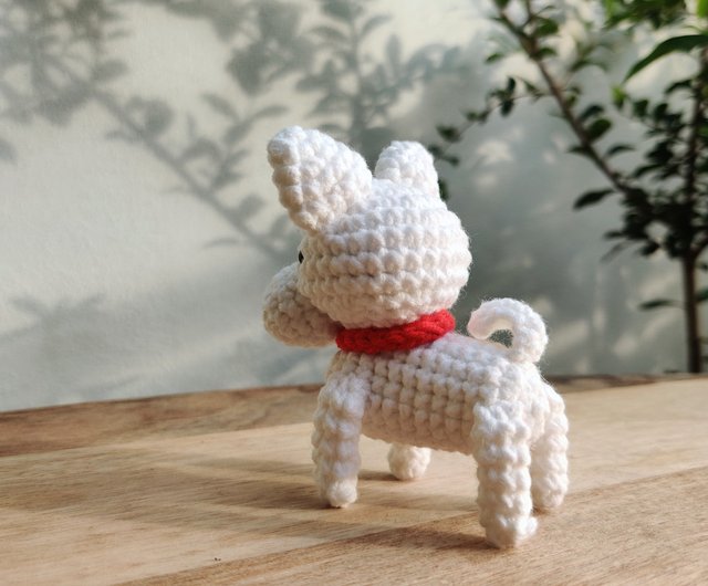 ミニ北海道犬 かぎ針編みの毛糸動物 手作りニット人形 ショップ Minimstudio 人形 フィギュア Pinkoi