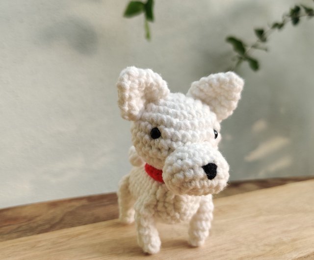 ミニ北海道犬 かぎ針編みの毛糸動物 手作りニット人形 ショップ Minimstudio 人形 フィギュア Pinkoi