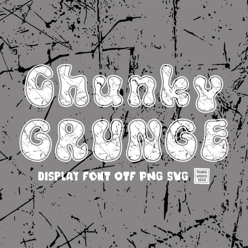 Chunky Grunge OTF PNG SVG - 字體設計 - 其他材質 