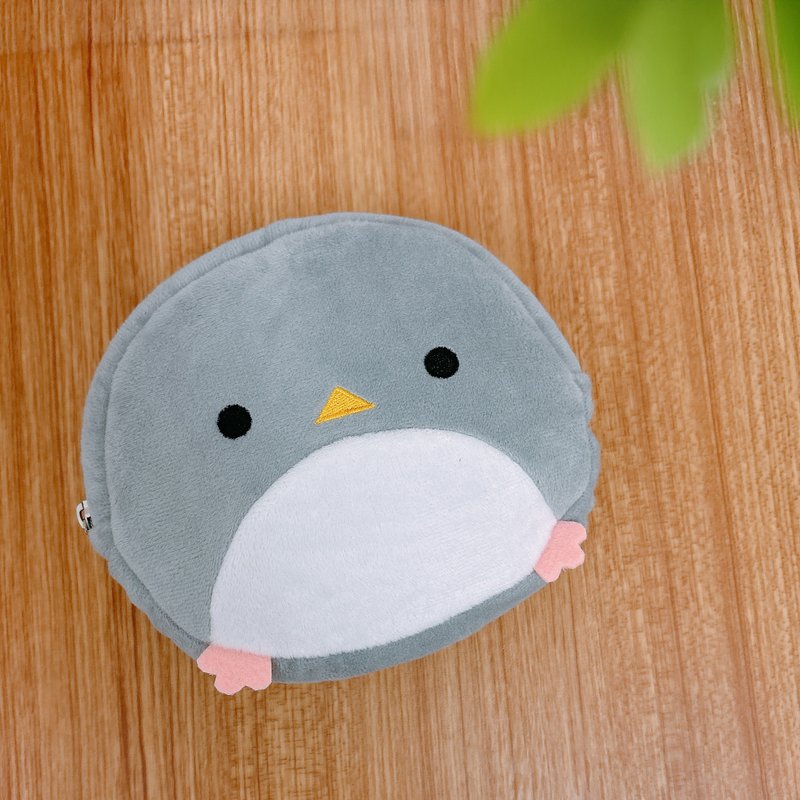 奇異鳥君 臉型收納包 - 化妝包/收納袋 - 聚酯纖維 灰色