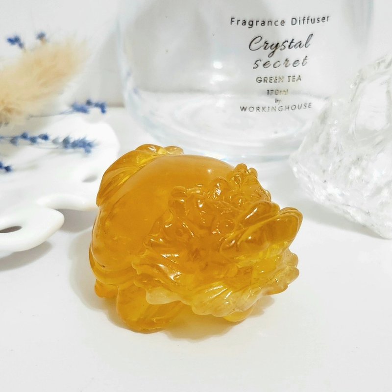 黃螢石龍龜/招財/增健康之水晶 - 擺飾/家飾品 - 水晶 黃色