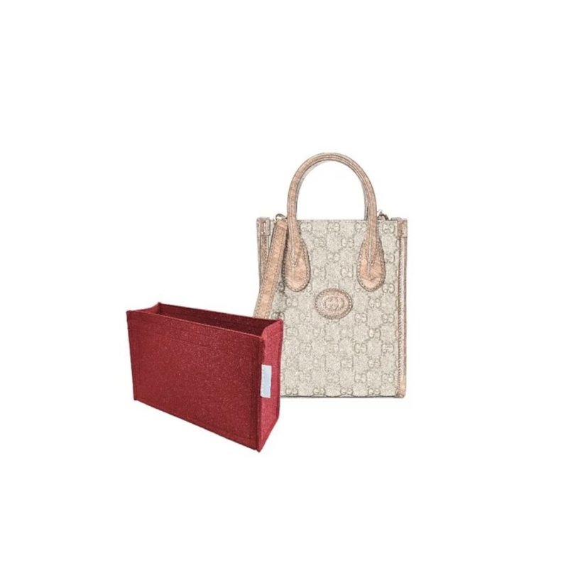 香港製造韓國絨布-手製內袋 Bag Organiser Gucci Mini Tote Bag - 化妝包/收納袋 - 其他材質 多色