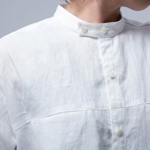 【wafu.】ハートをわしづかみの洗練されしシャツ リネンシャツ】ハートをわしづかみの 洗練されしシャツ /鈍色