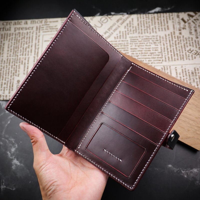 [Passport Holder/Upright Middle Holder] Can accommodate Taiwan International Driver's License Italian Vegetable Tanned Mister - กระเป๋าสตางค์ - หนังแท้ หลากหลายสี