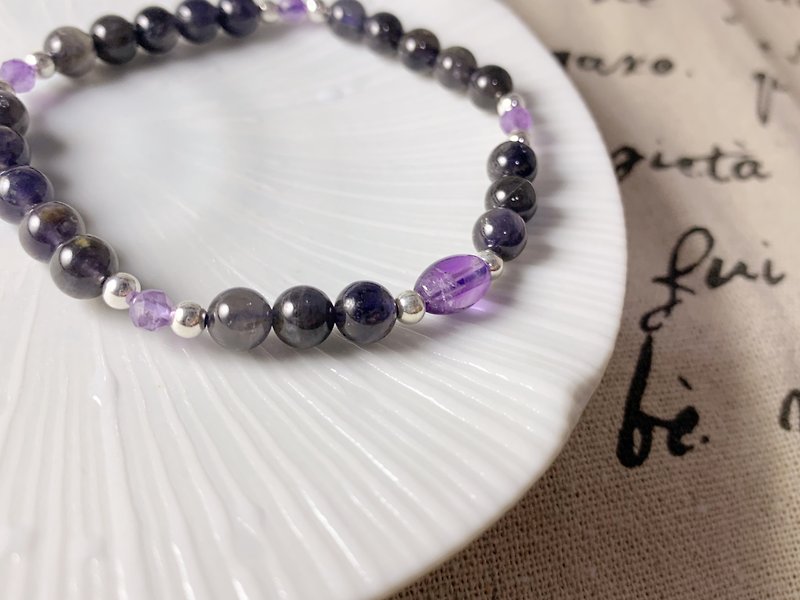 MH sterling silver natural stone - Bracelets - Semi-Precious Stones Purple