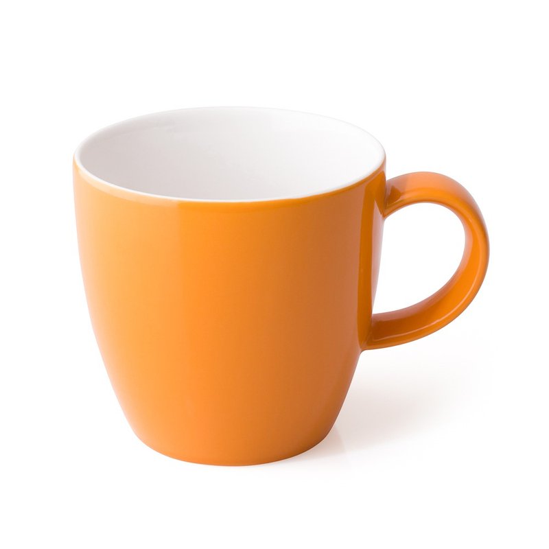 US FORLIFE Classic Round Tea Cup/Coffee Cup Single-Yellow - แก้ว - เครื่องลายคราม สีส้ม