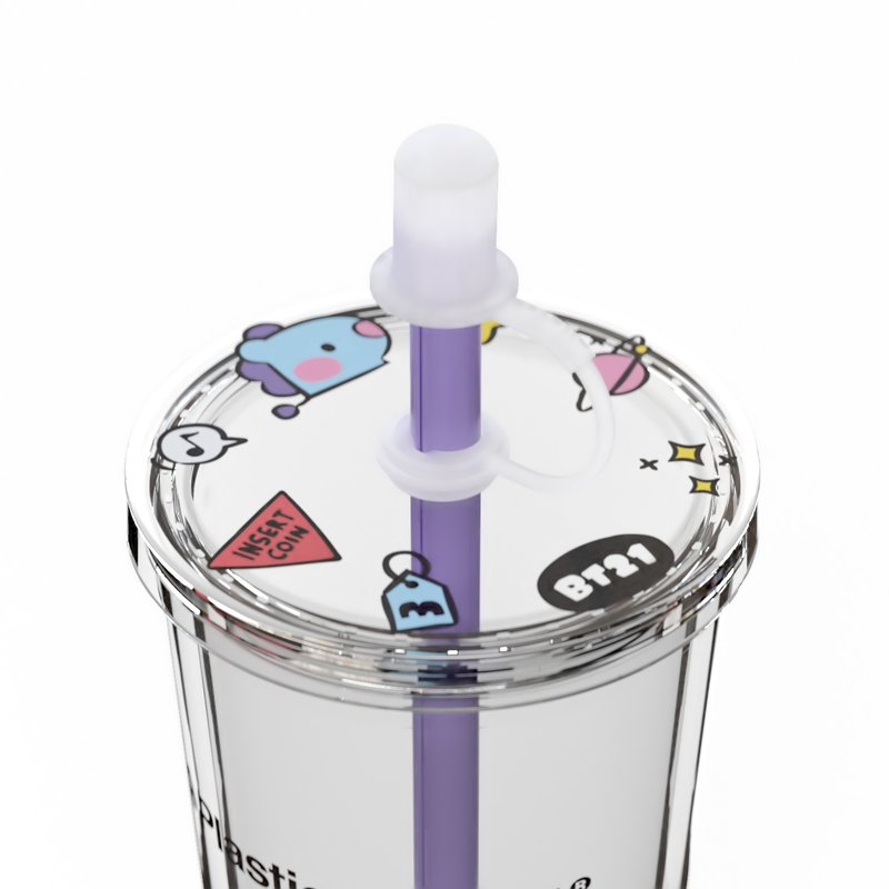 BT21 minini MANG transparent suction cup - Cups - Plastic Purple