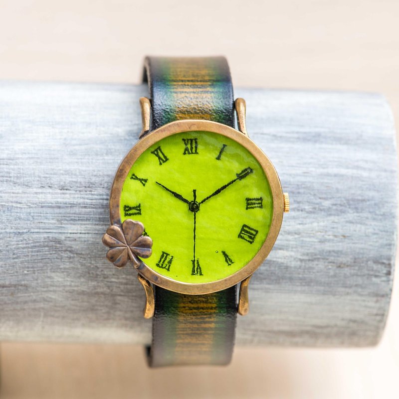 四ツ葉への願い腕時計MライムR - 女錶 - 其他金屬 綠色