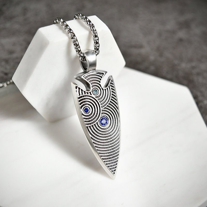 Light Arrow Personalized Necklace Unisex Necklace Long Necklace Stainless Steel Chain Boys Necklace - สร้อยคอยาว - สแตนเลส สีเงิน