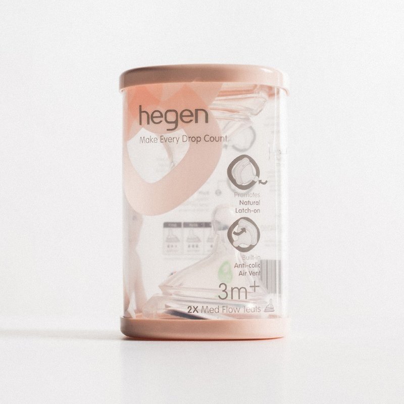 hegen 防脹氣真實擬乳智慧奶嘴 (兩入組)-5種款式可選 - 奶樽/奶嘴 - 矽膠 透明