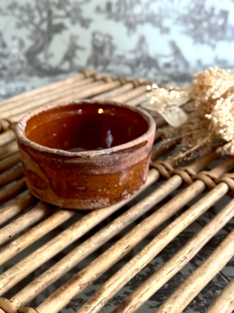 40807-絕美法国古董深棕紅乳酪陶模 - 擺飾/家飾品 - 陶 