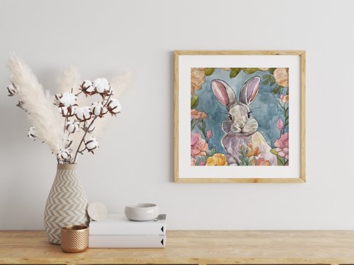 うさぎと子供の水彩画 うさぎと子供の水彩画 - イラスト買う