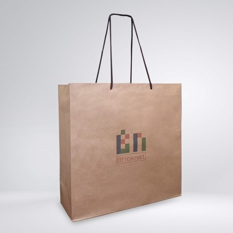 [Additional purchase] Gift paper bag - suitable for standard size building block paintings - Other - Paper Khaki