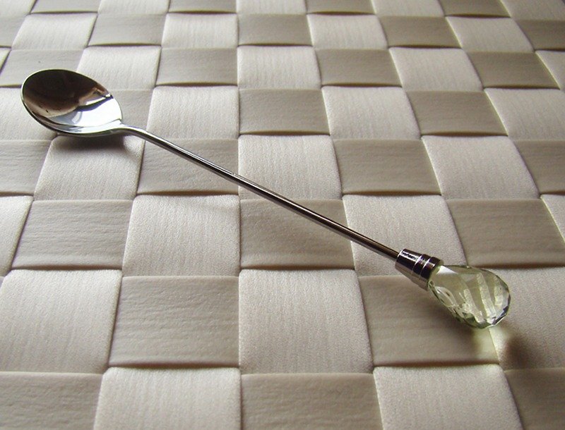 【日本Shinko】日本製-午茶晶鑽系列-翡翠咖啡匙 - 餐具/刀叉湯匙 - 不鏽鋼 多色