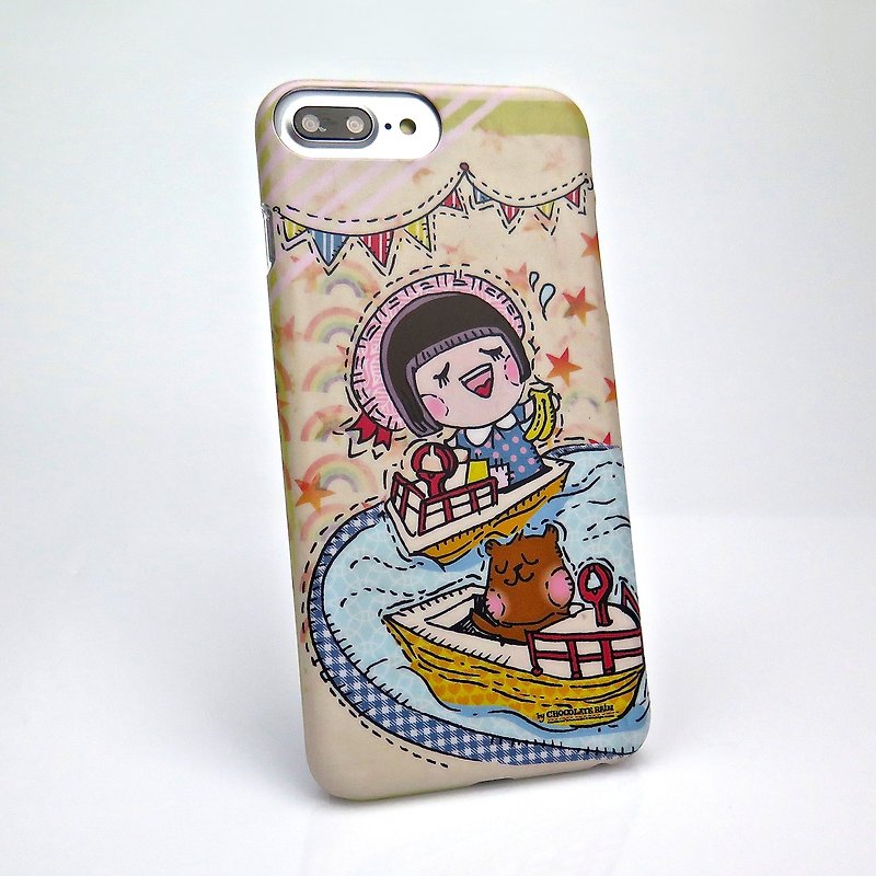 iPhone 8/7Plus Chocolate Rain Travel Girl Slim Personal Phone Case Phone Case - Phone Cases - Plastic Yellow