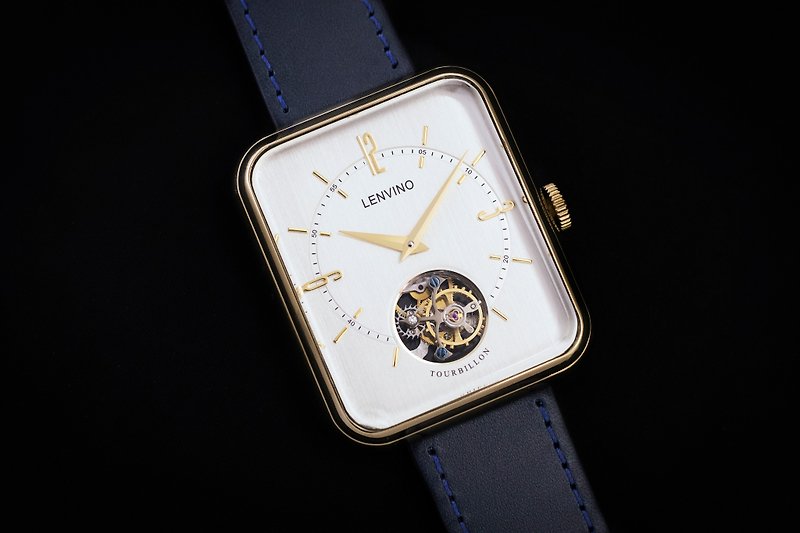 LENVINO Tour Collection - Silver Gold - Men's & Unisex Watches - Stainless Steel White