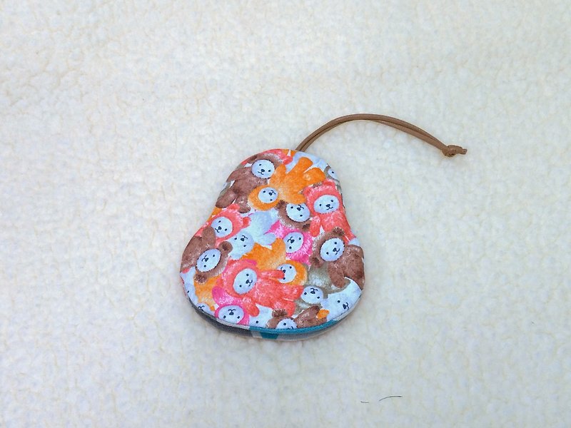 Stacked bear pear key case【K181106】 - ที่ห้อยกุญแจ - ผ้าฝ้าย/ผ้าลินิน หลากหลายสี
