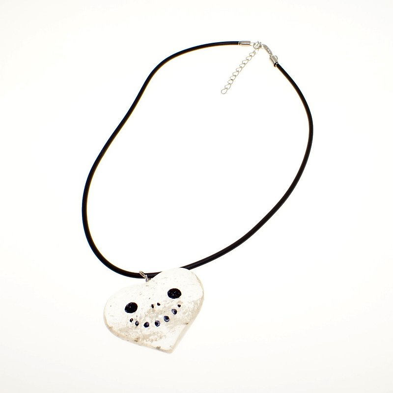 Xinmeng Handmade Jewelry Series-Xinmeng Smile Love Transparent Crystal Necklace - Necklaces - Other Materials Transparent