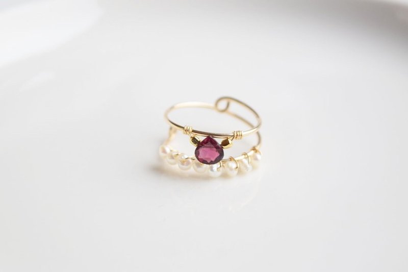 14K gold filled リング フリーサイズ - 戒指 - 貴金屬 金色