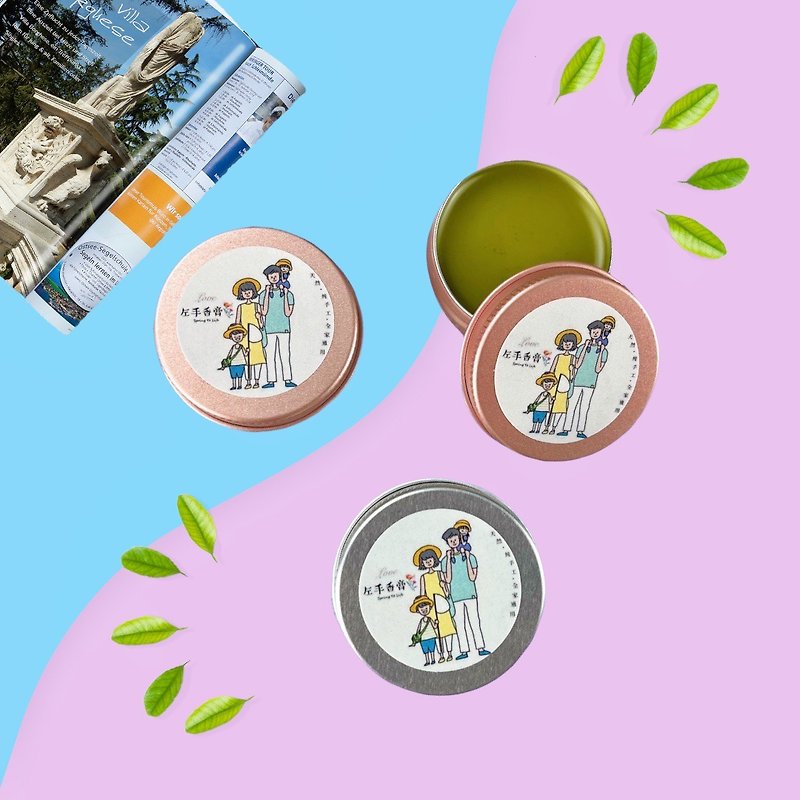 Hand-made natural left-hand balm Loving family [pure essential oil │ summer essential │ slightly cool feeling] - Perfumes & Balms - Essential Oils Green
