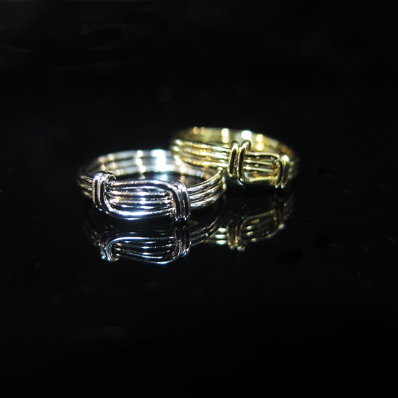 Winwing metal wire braided ring - [three-wire ring]. commemorative ring. Valentine's ring - Couples' Rings - Other Metals 