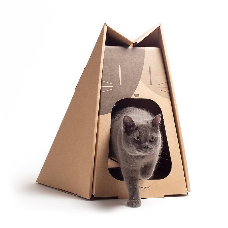 Phantom Cat幻影貓紙製貓家具貓屋(內附抓板) - 貓跳台/貓抓板 - 紙 卡其色