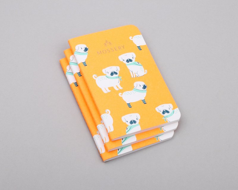 Pugs Neon Orange Pocket Notebook - สมุดบันทึก/สมุดปฏิทิน - กระดาษ สีส้ม