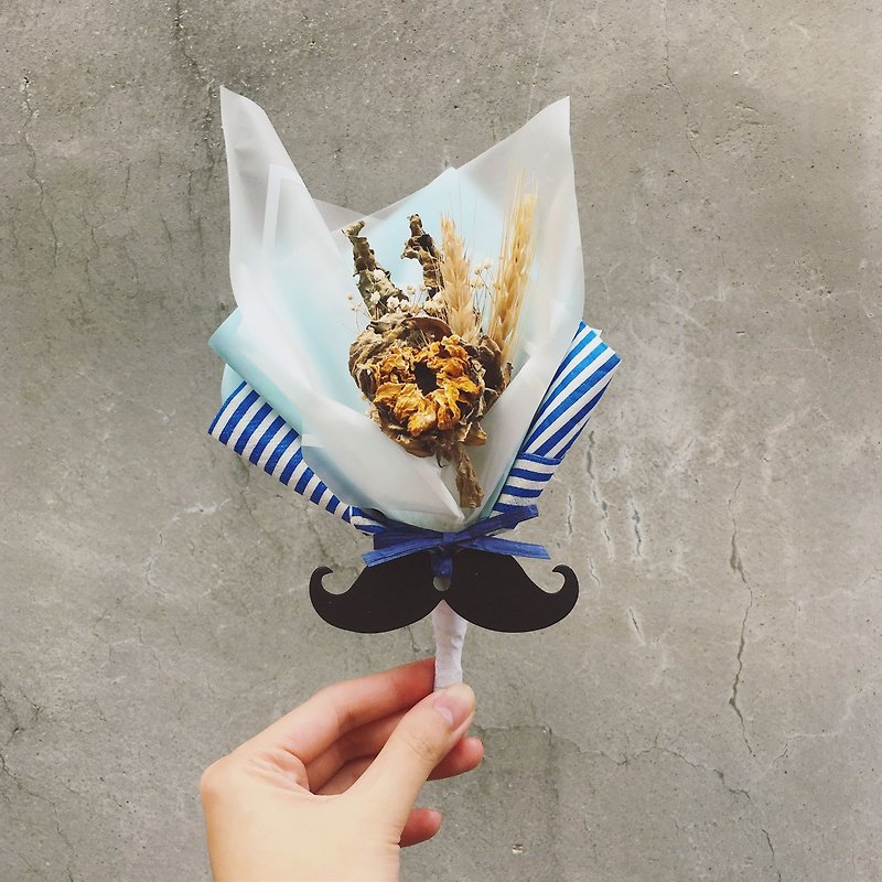 Chubby ElFan Dry Flower Bouquet ❤ / Gift - Valentine's Day Mother's Day Dry Flower Bouquet Packaging Graduation Father's Day - Plants - Plants & Flowers Blue