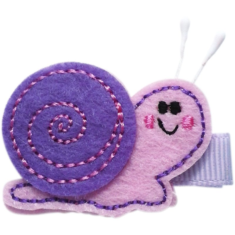 Cutie Bella Purple Snail Hairpin Full Covered Fabric Handmade Hair Accessories Snail - เครื่องประดับผม - เส้นใยสังเคราะห์ สีม่วง